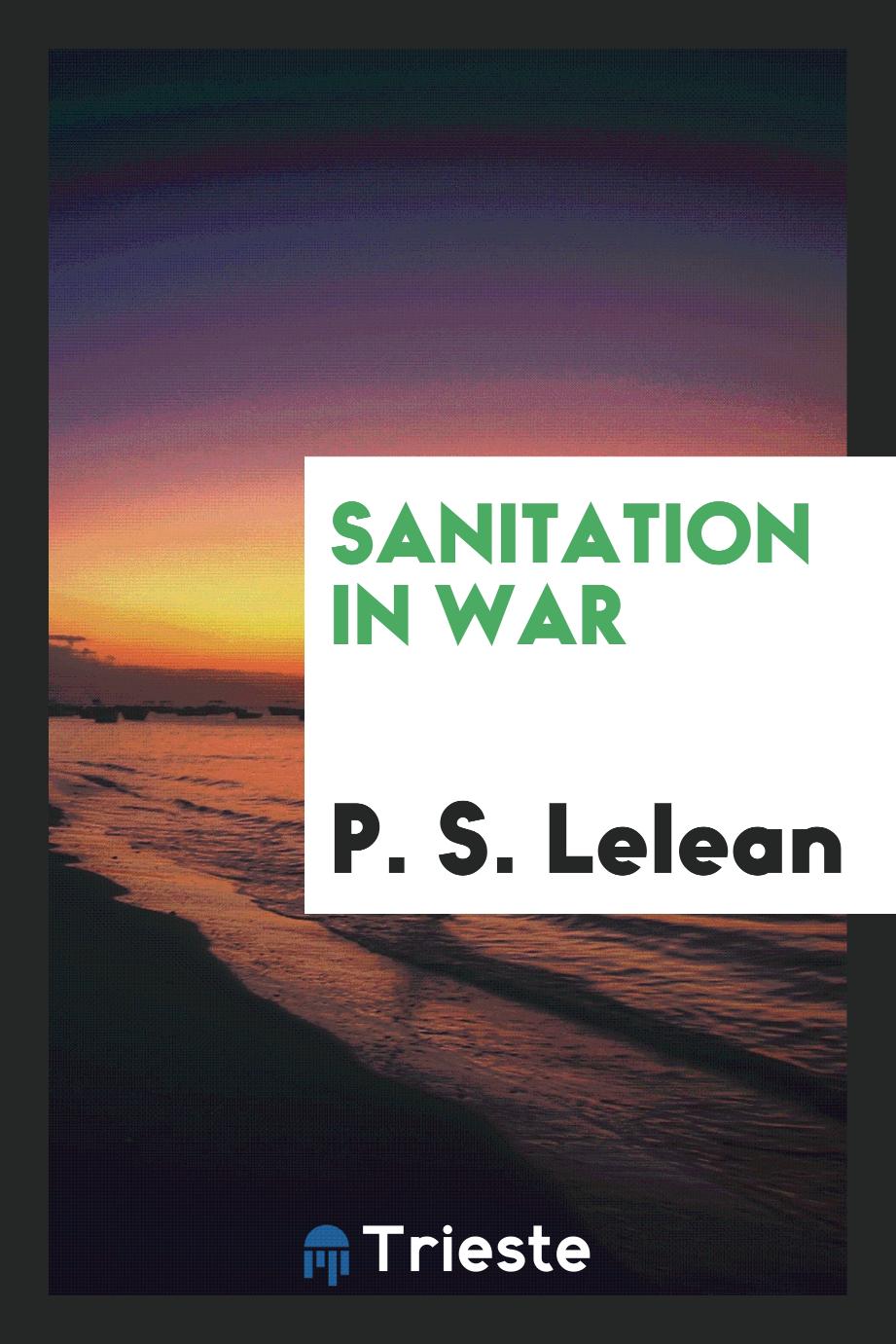 Sanitation in war