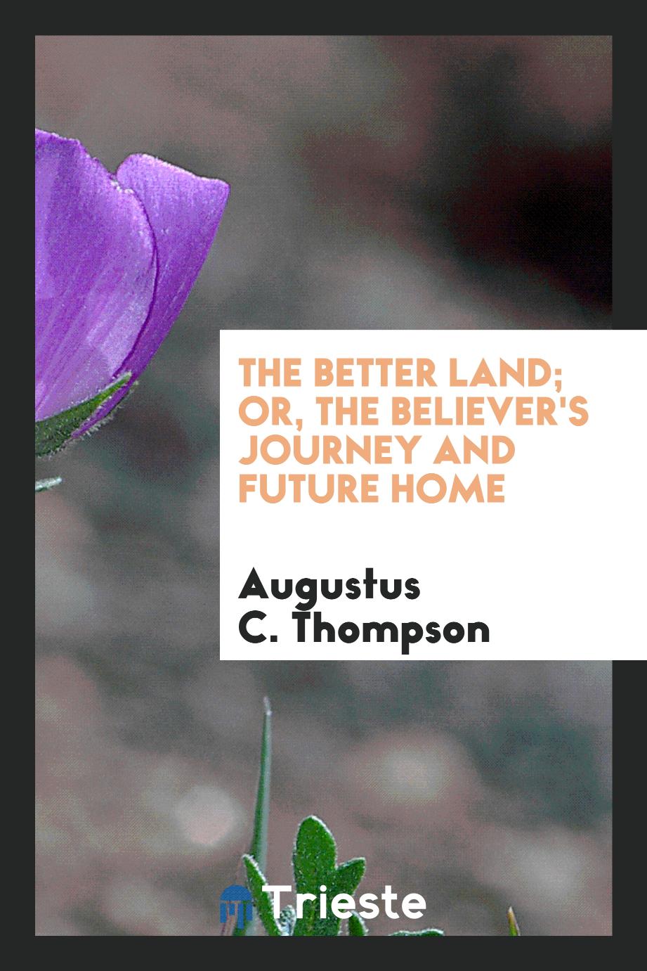 The better land; or, The believer's journey and future home