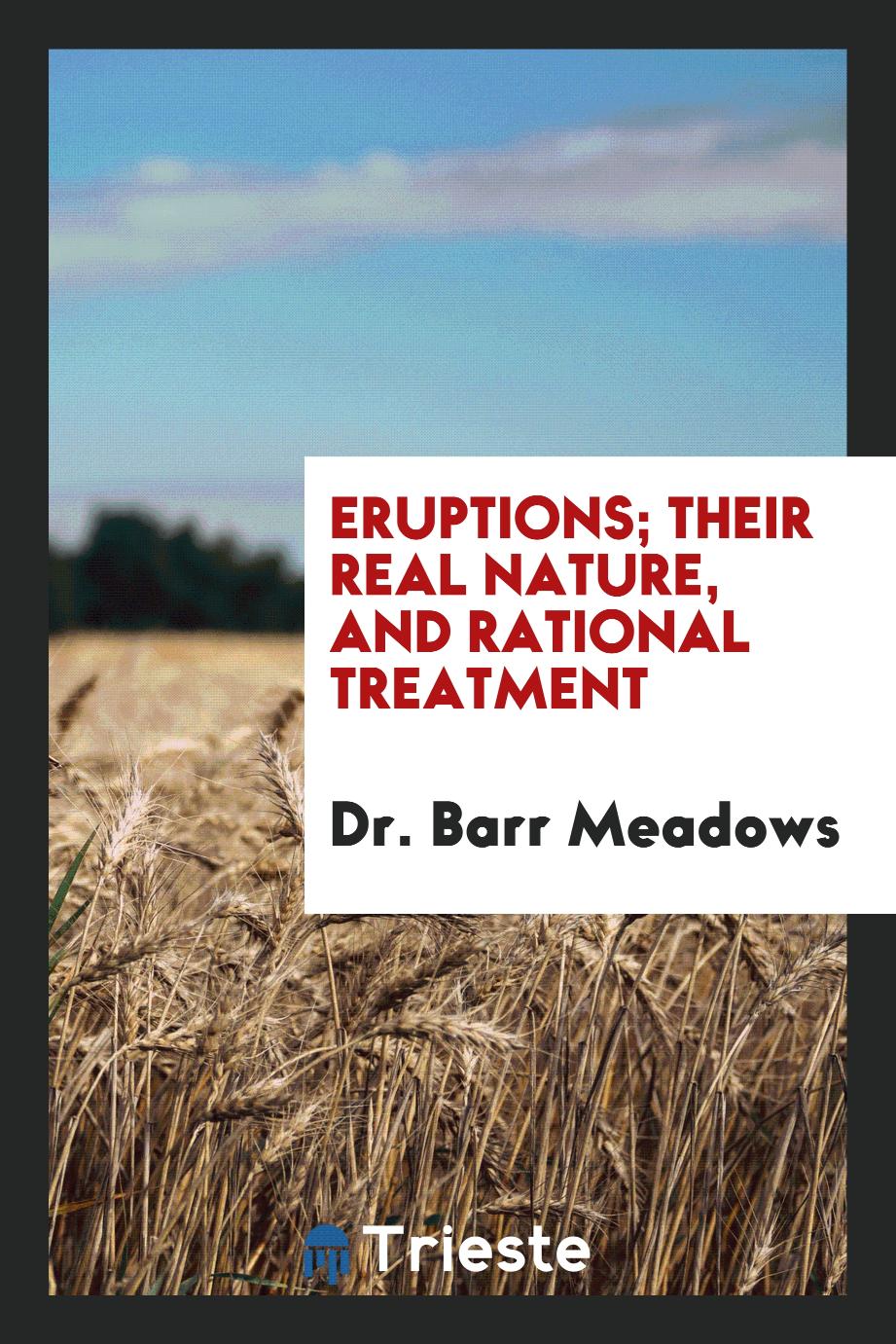 Eruptions; Their real nature, and rational treatment