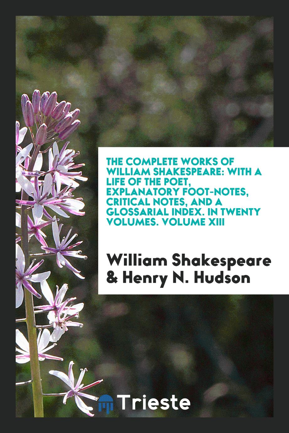 The complete works of William Shakespeare: with a life of the poet, explanatory foot-notes, critical notes, and a glossarial index. In twenty volumes. Volume XIII