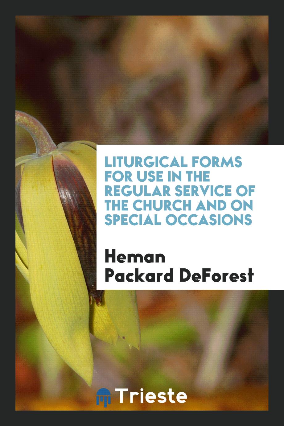 Liturgical Forms for Use in the Regular Service of the Church and on Special Occasions