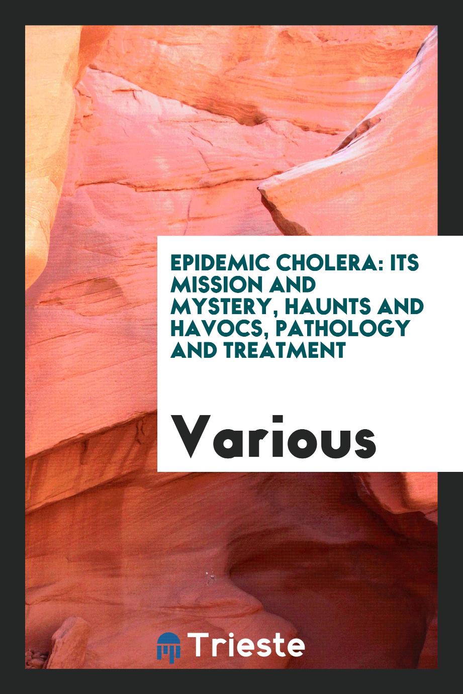 Epidemic Cholera: Its Mission and Mystery, Haunts and Havocs, Pathology and Treatment