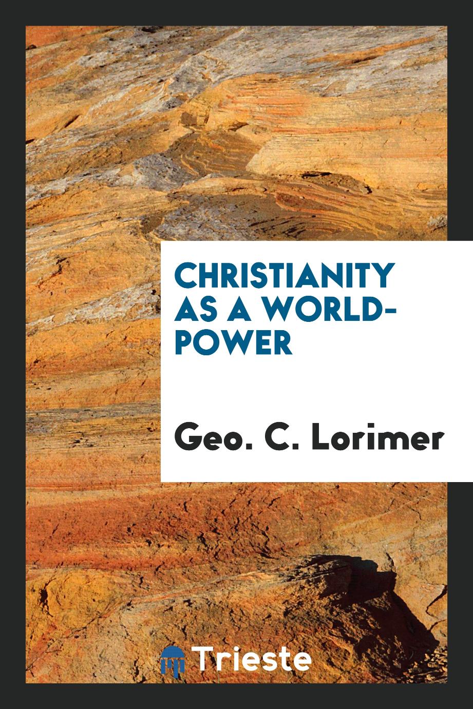 Christianity as a world-power
