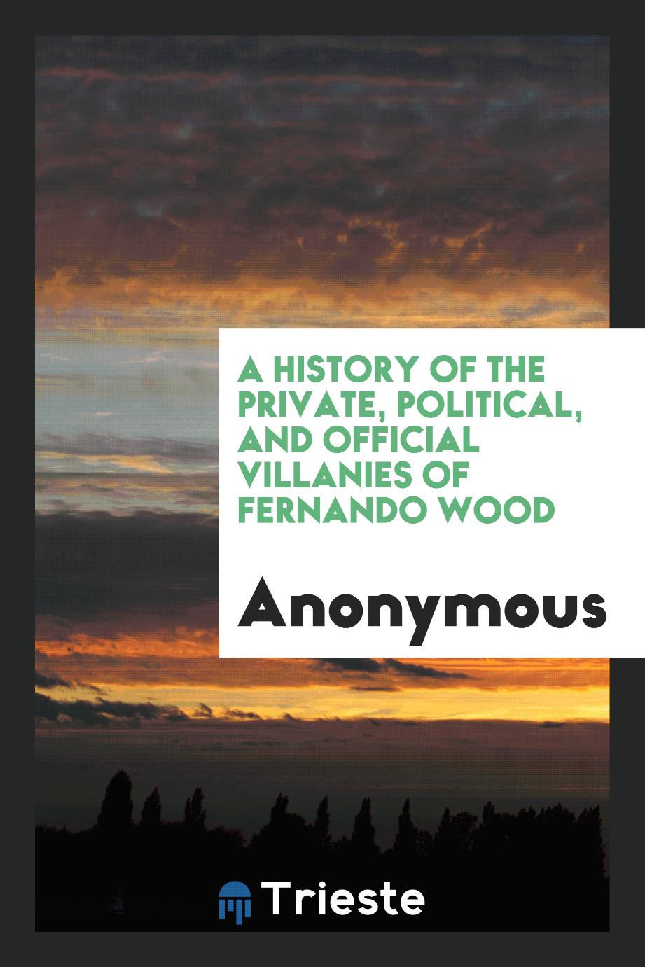 A History of the Private, Political, and Official Villanies of Fernando Wood