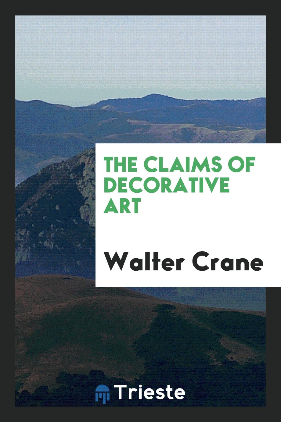 The claims of decorative art
