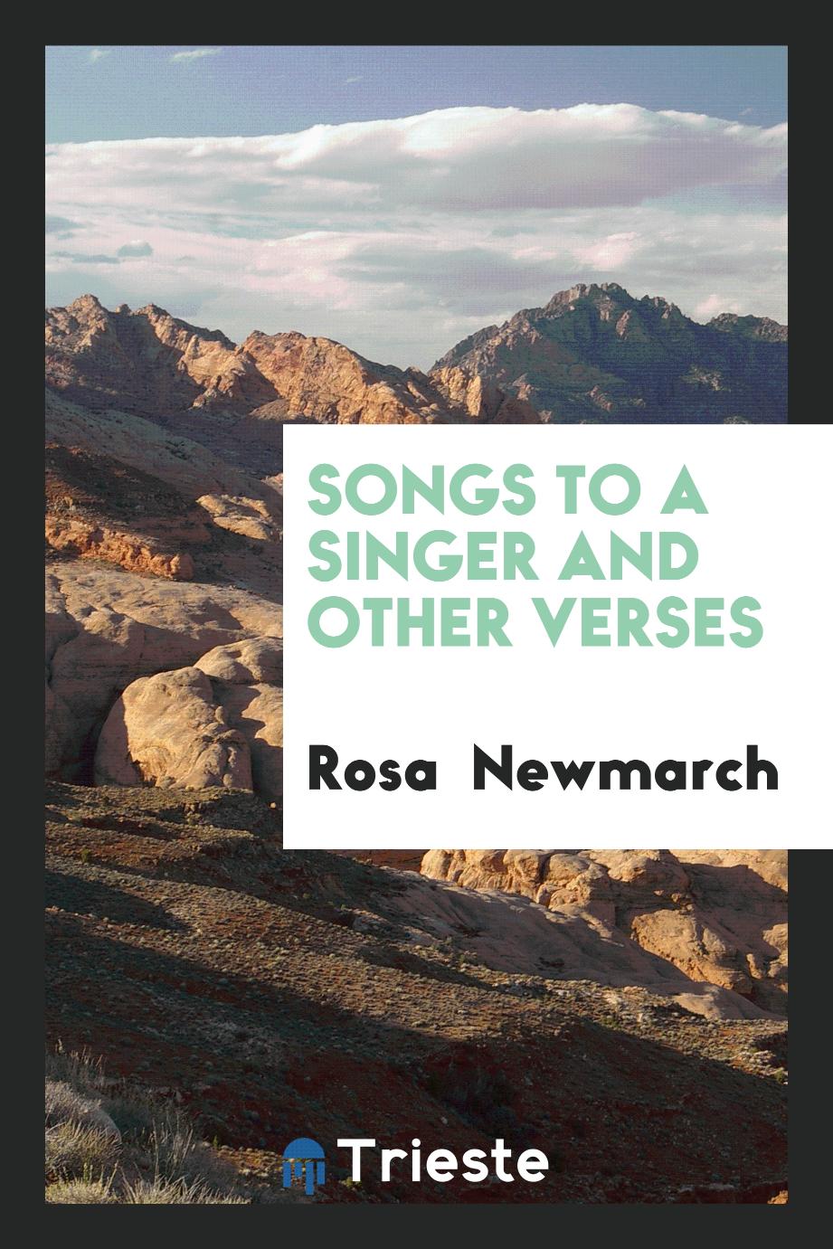 Songs to a Singer and Other Verses