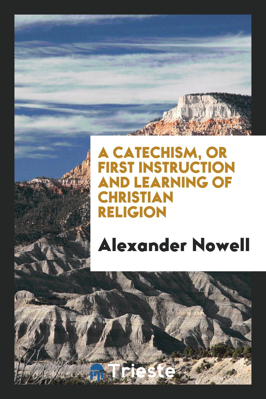 A Catechism, or First Instruction and Learning of Christian Religion