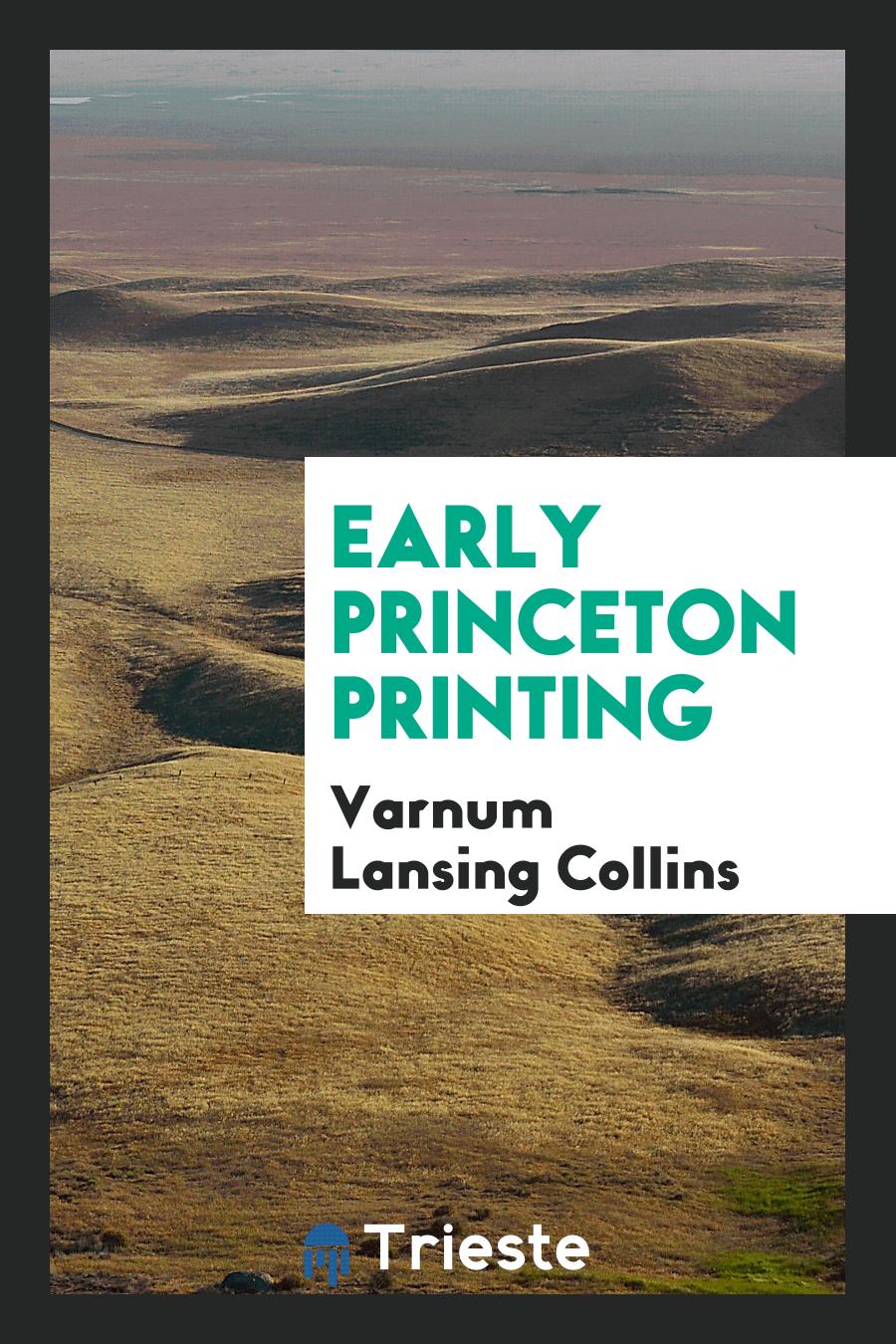 Early Princeton Printing