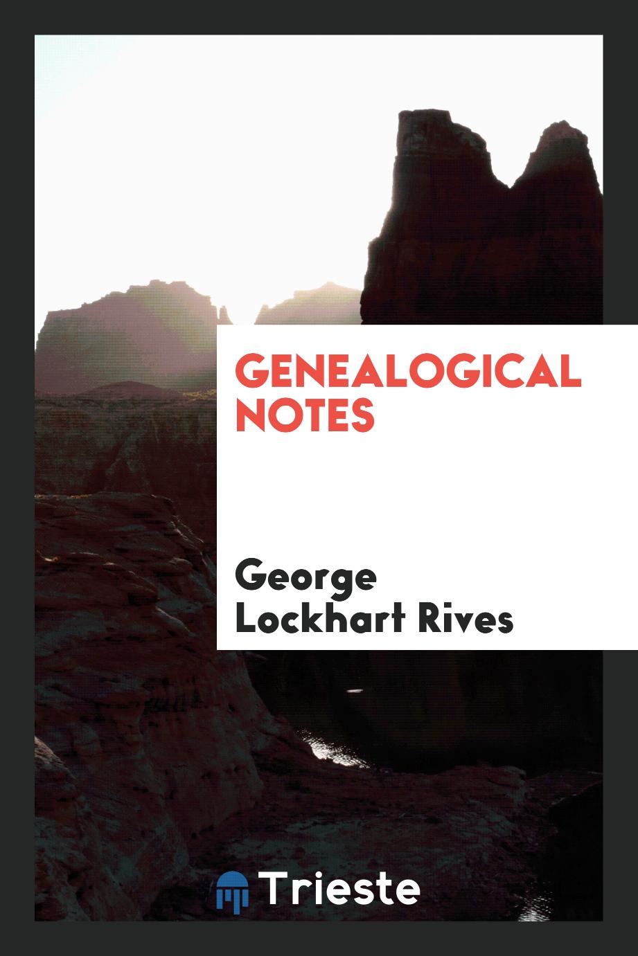 Genealogical notes