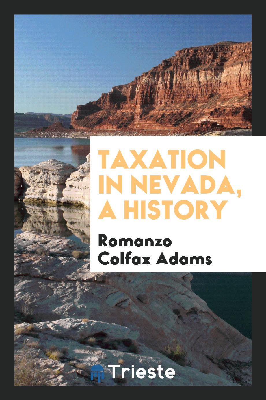 Taxation in Nevada, a history
