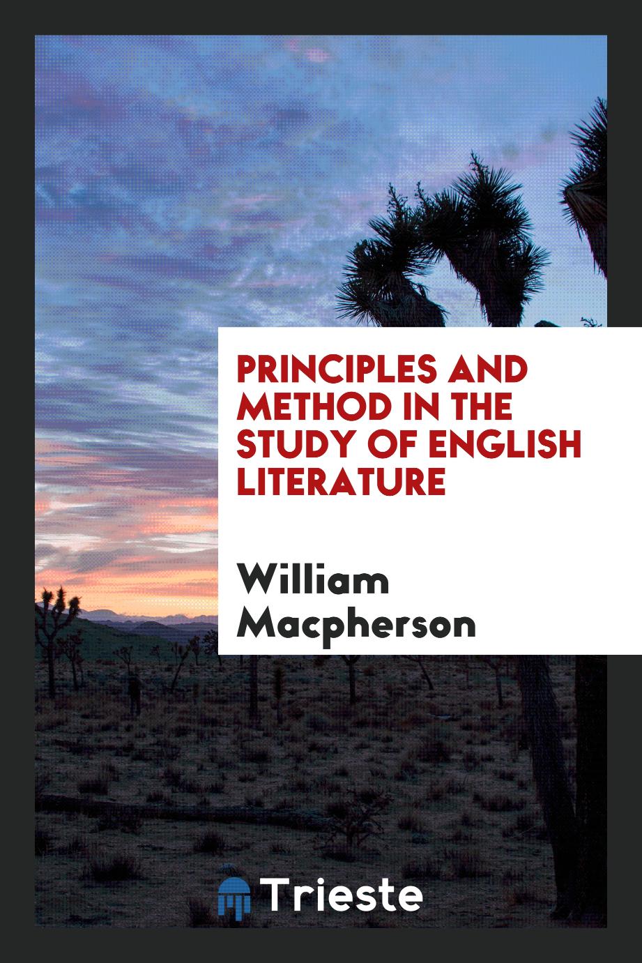 Principles and method in the study of English literature