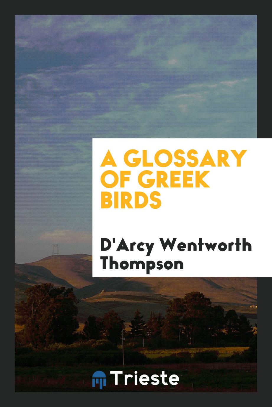 A glossary of Greek birds