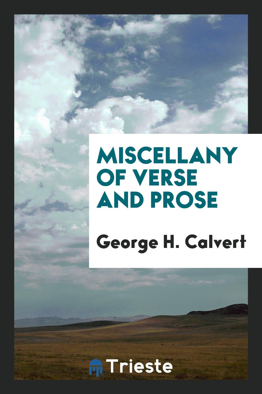 Miscellany of Verse and Prose