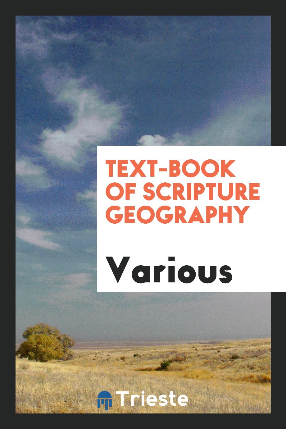 Text-book of Scripture geography