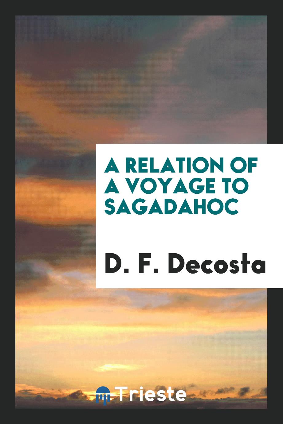 A relation of a voyage to Sagadahoc