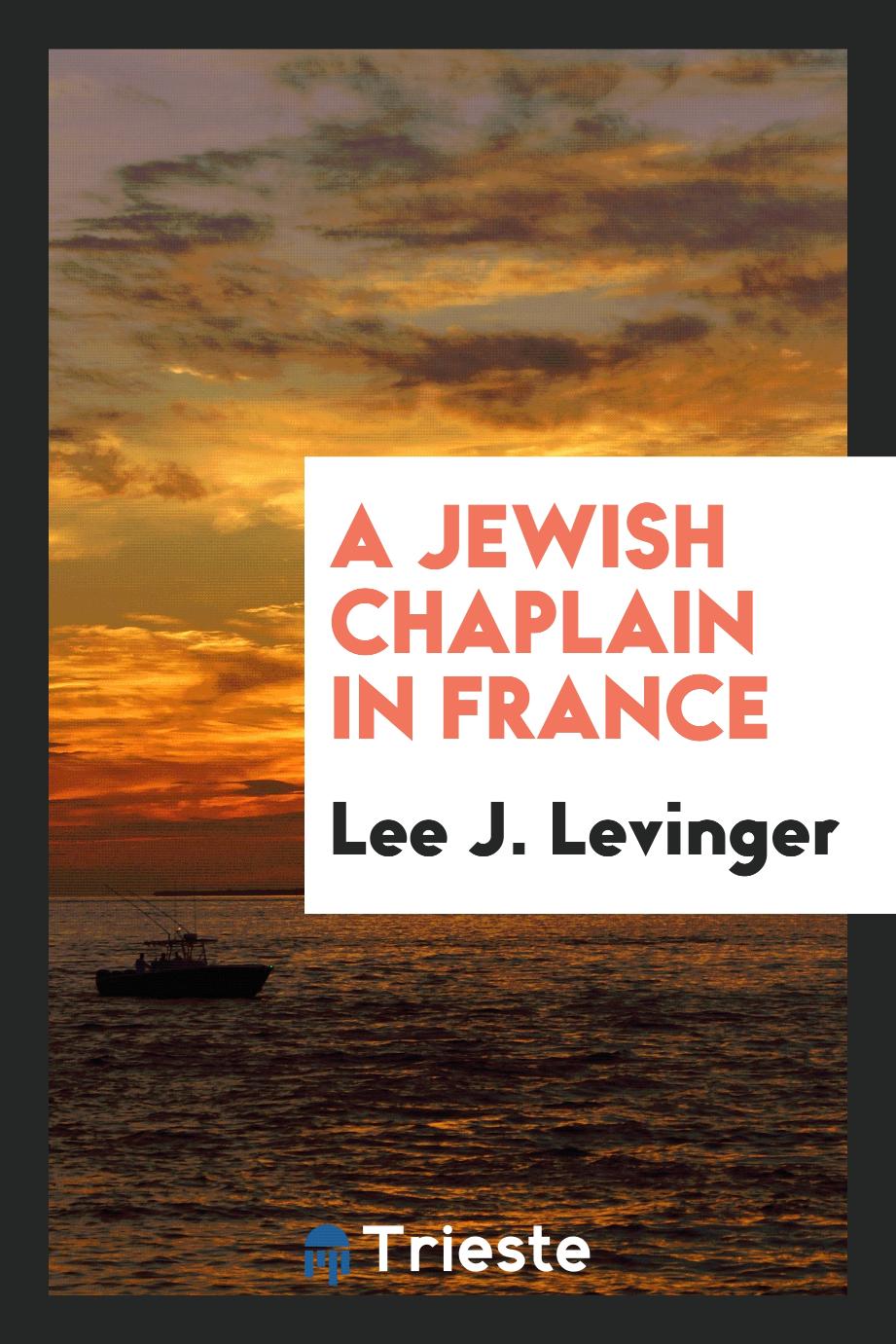 A Jewish chaplain in France