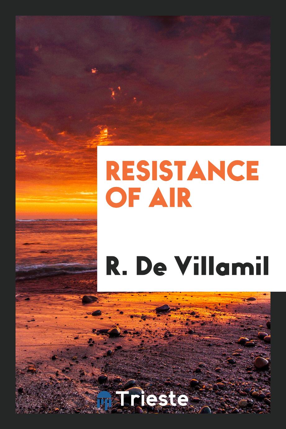Resistance of air
