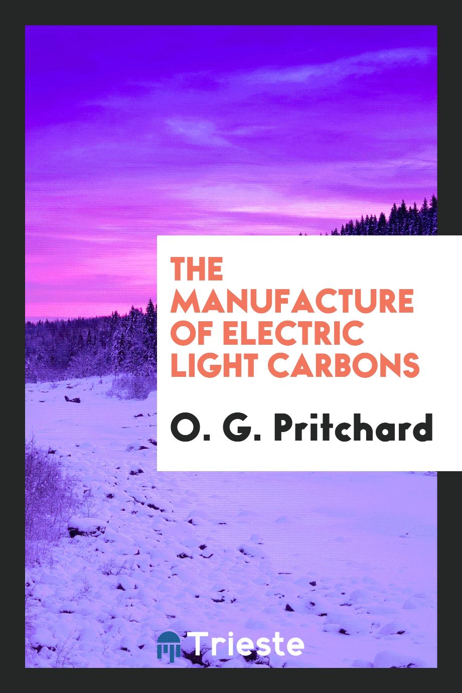 The Manufacture of Electric Light Carbons