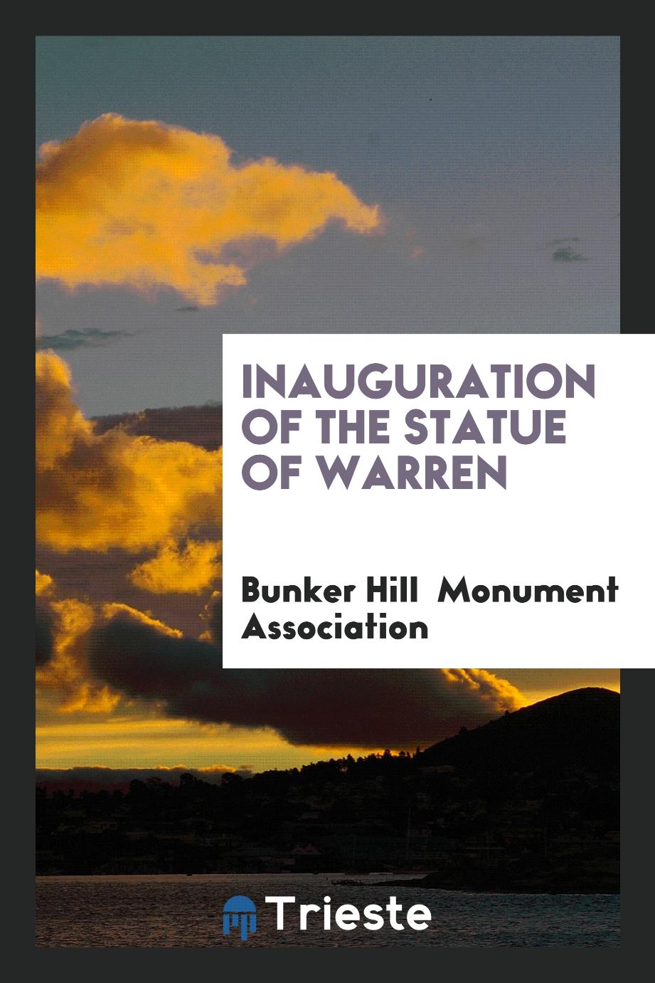 Inauguration of the statue of Warren