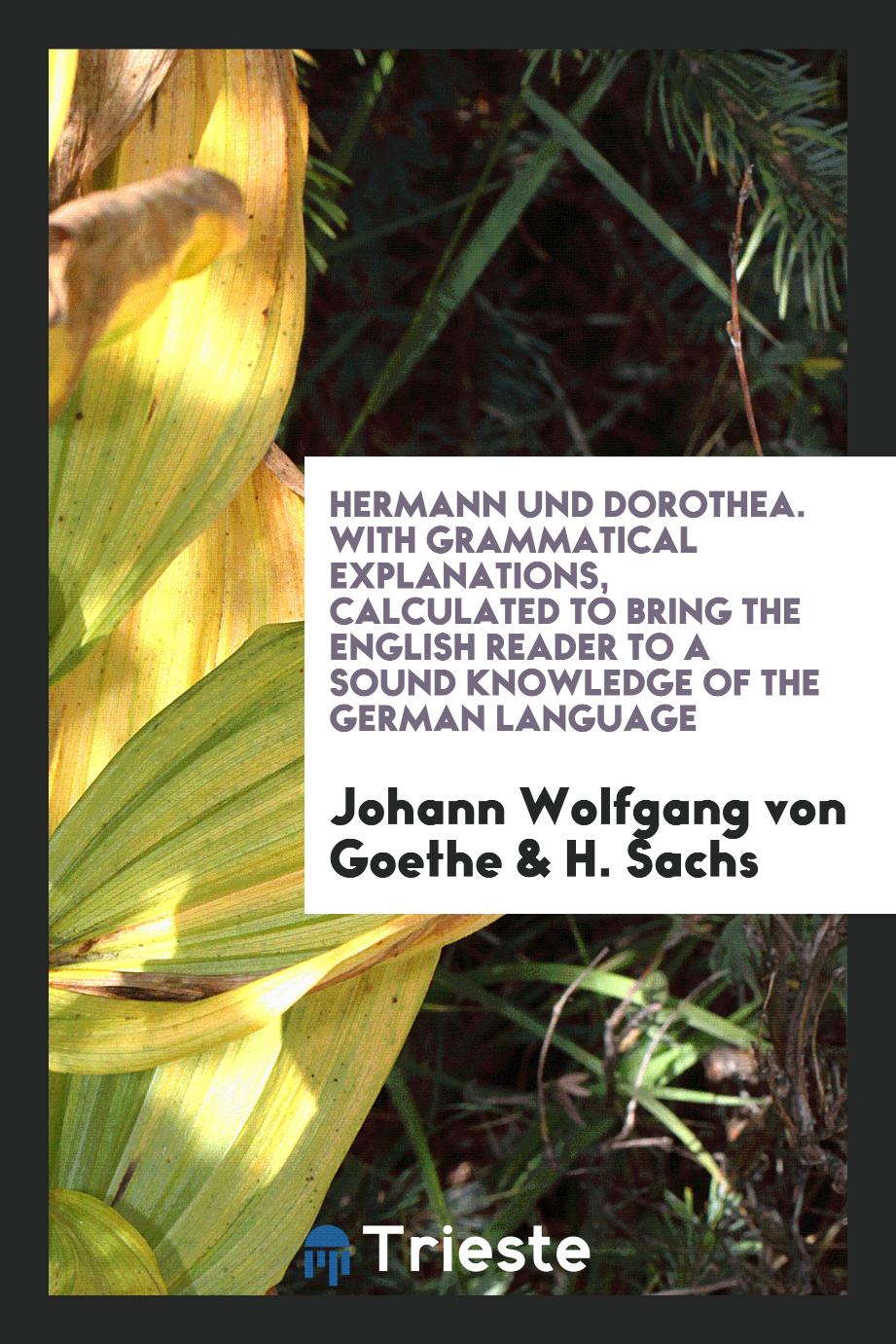 Hermann und Dorothea. With Grammatical Explanations, Calculated to Bring the English Reader to a Sound Knowledge of the German Language