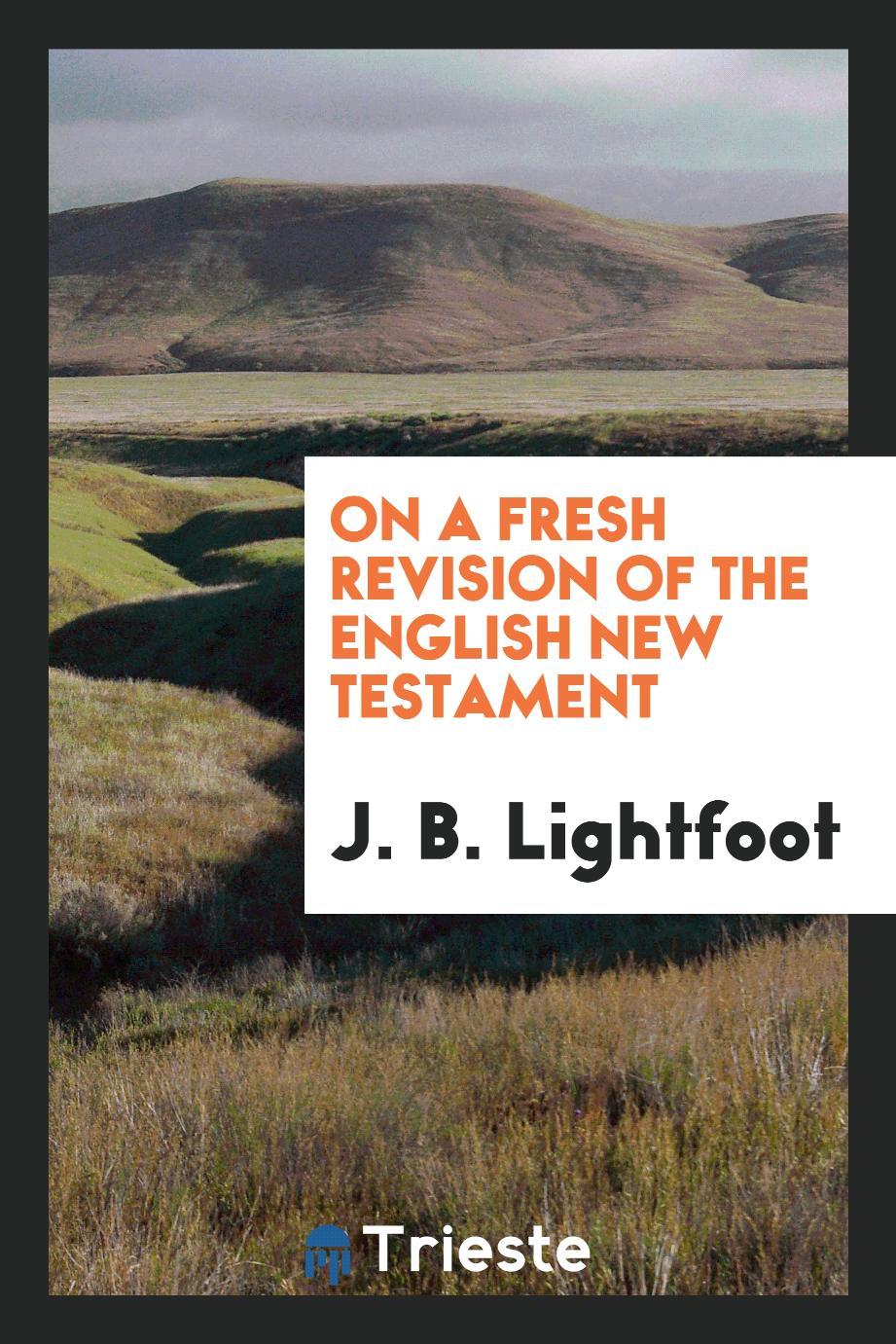 On a fresh revision of the English New Testament