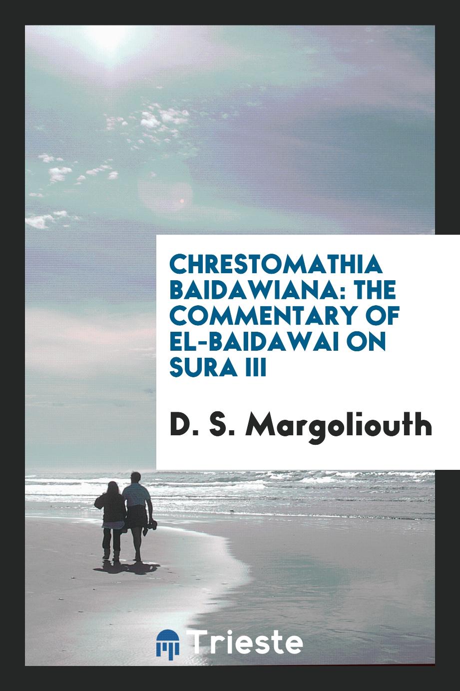 Chrestomathia Baidawiana: the commentary of el-Baidawai on Sura III