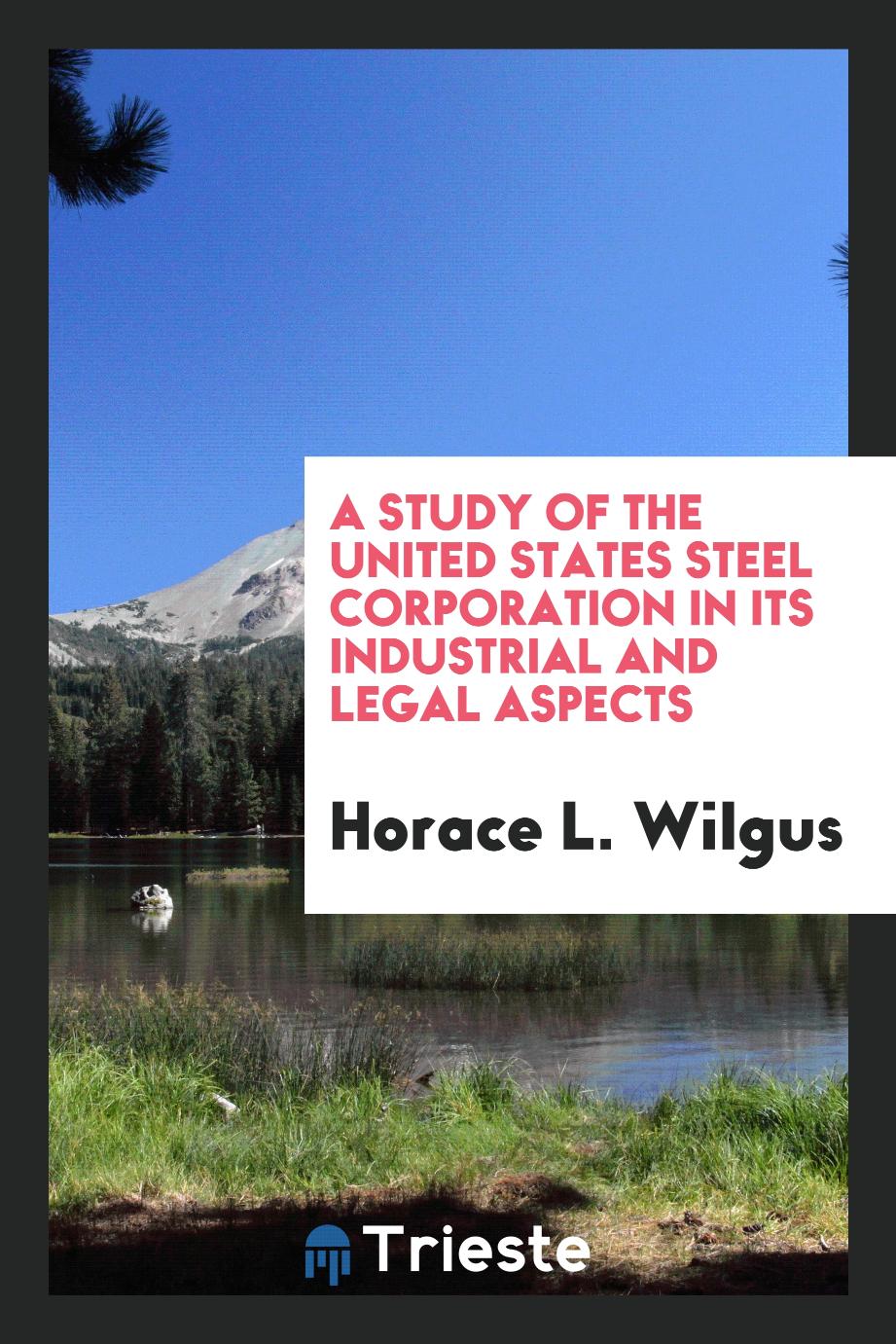 A study of the United States Steel Corporation in its industrial and legal aspects