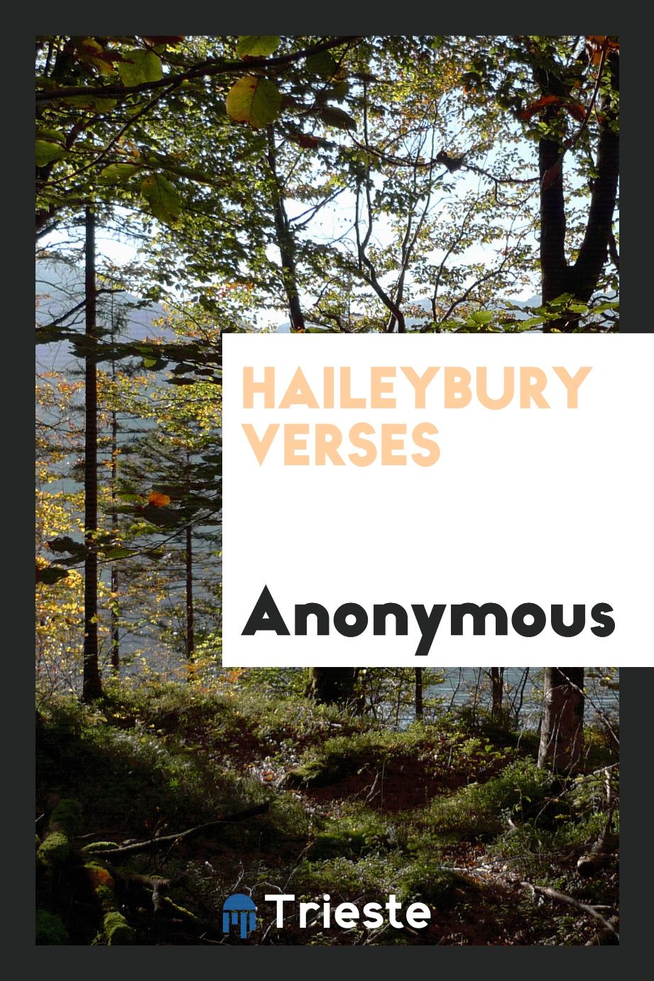 Haileybury verses
