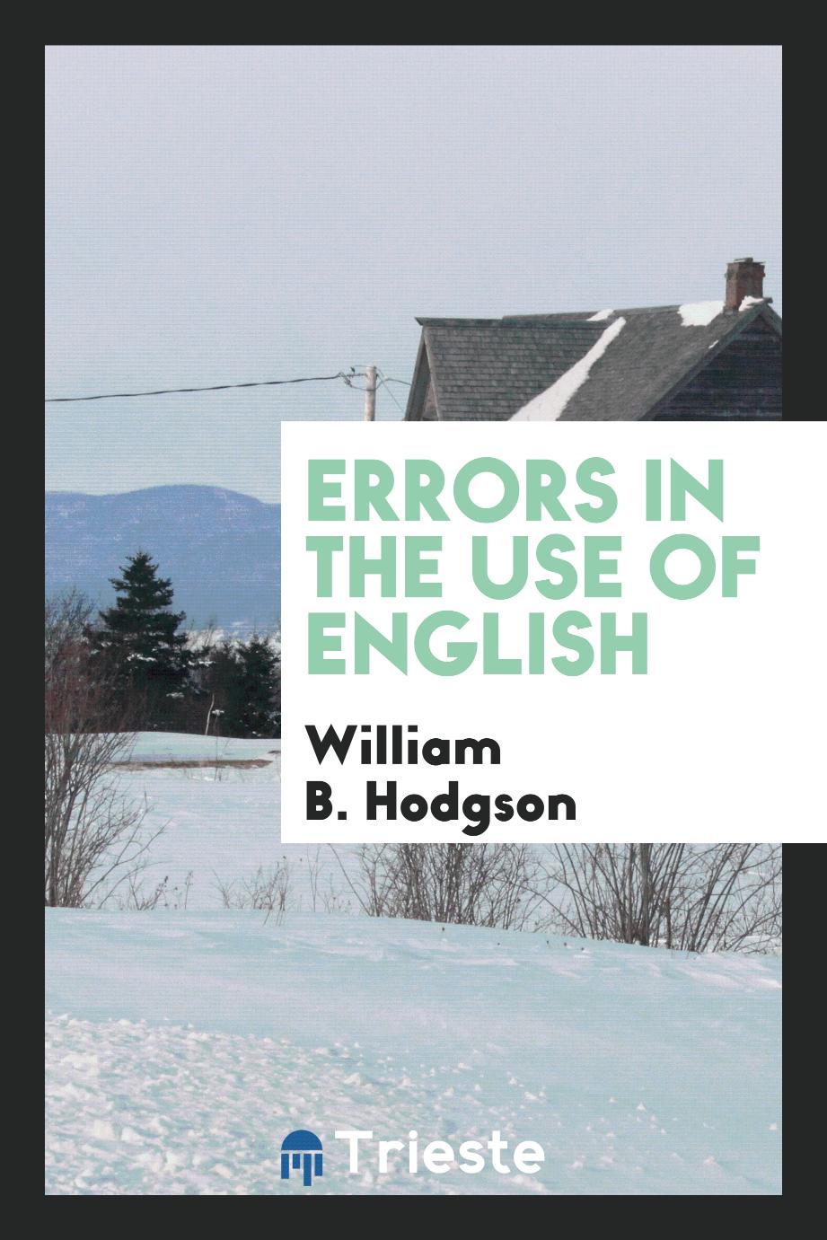 Errors in the use of English