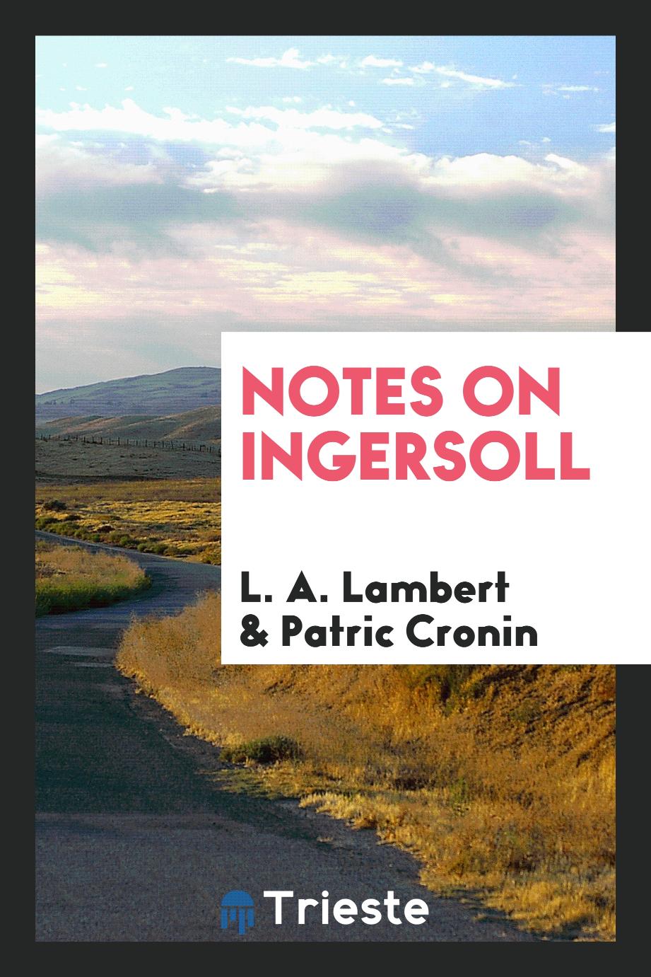 Notes on Ingersoll