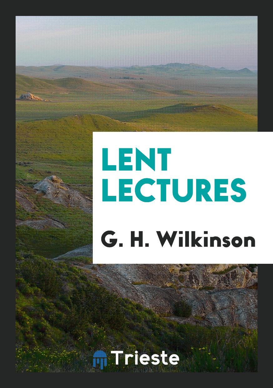 Lent lectures