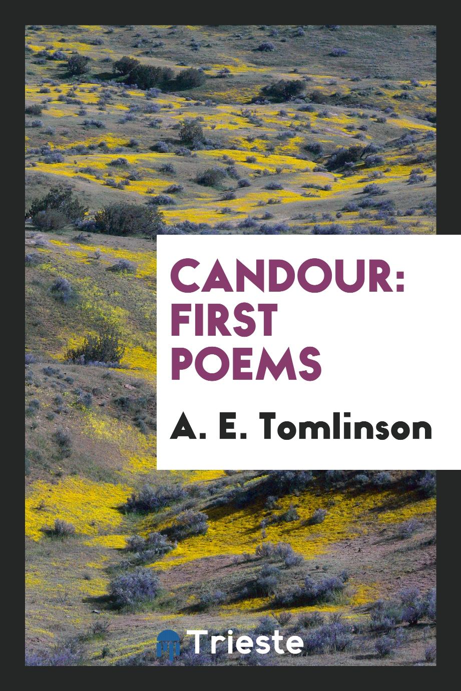 Candour: first poems
