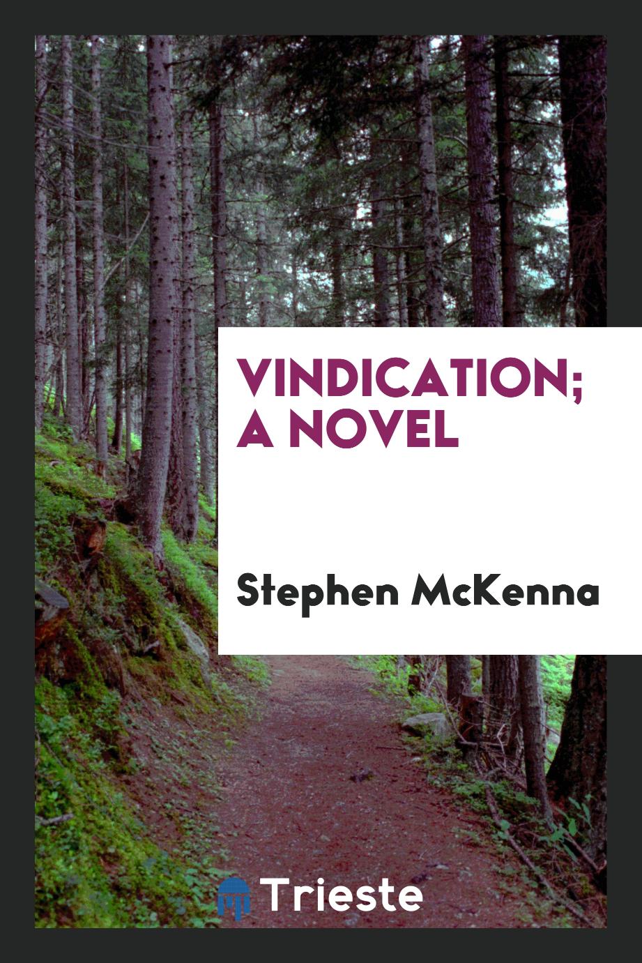 Vindication; a novel