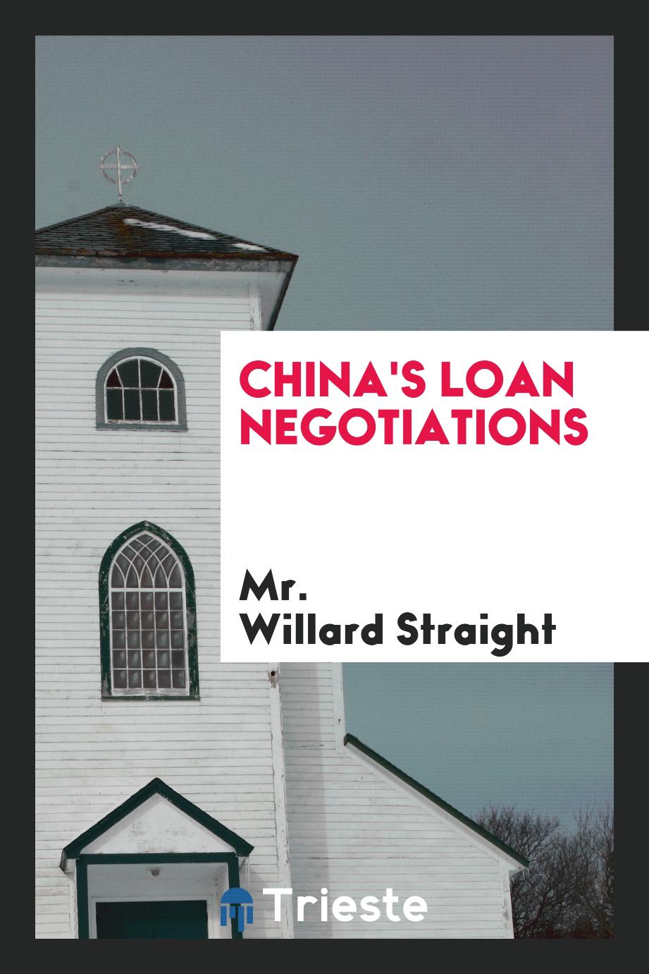 China's Loan Negotiations