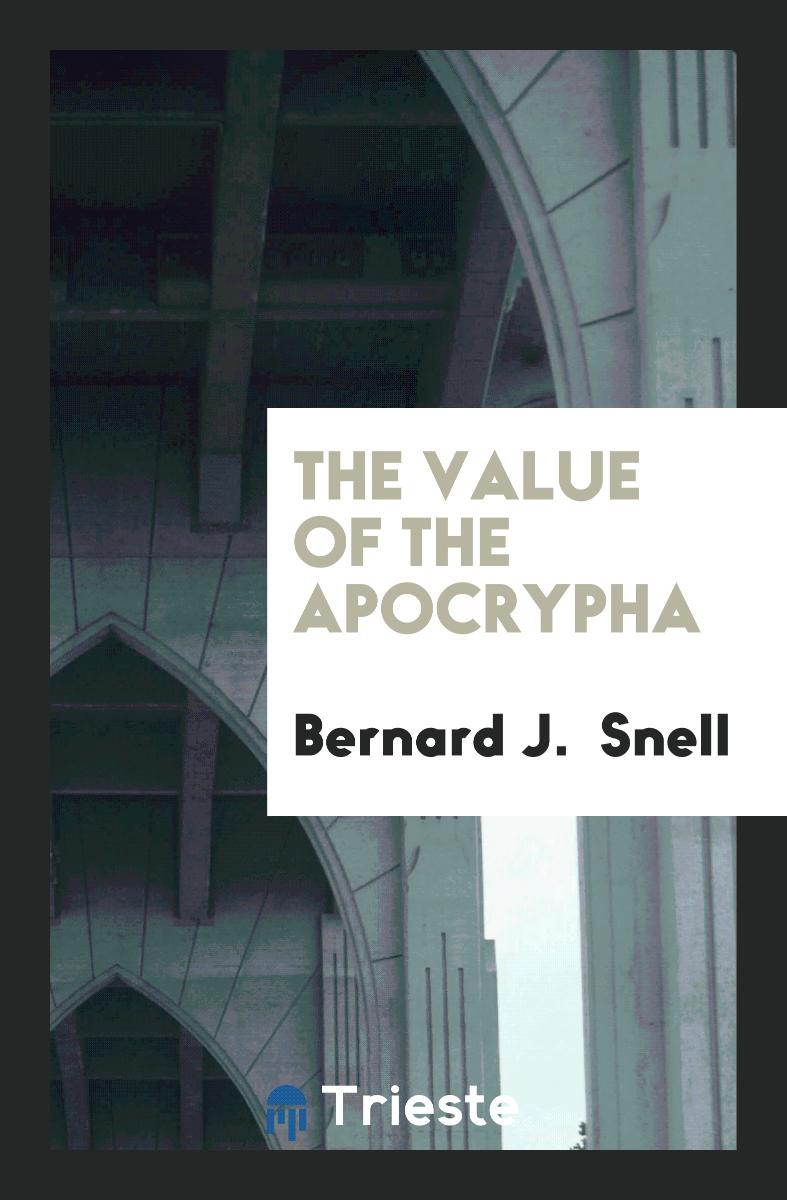 The Value of the Apocrypha