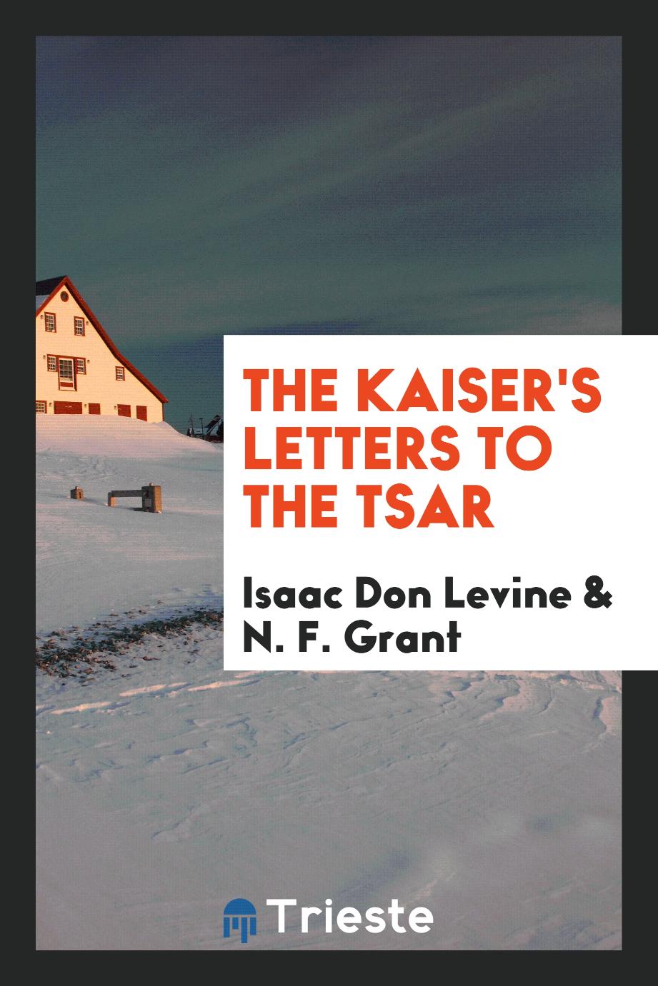 The Kaiser's letters to the Tsar