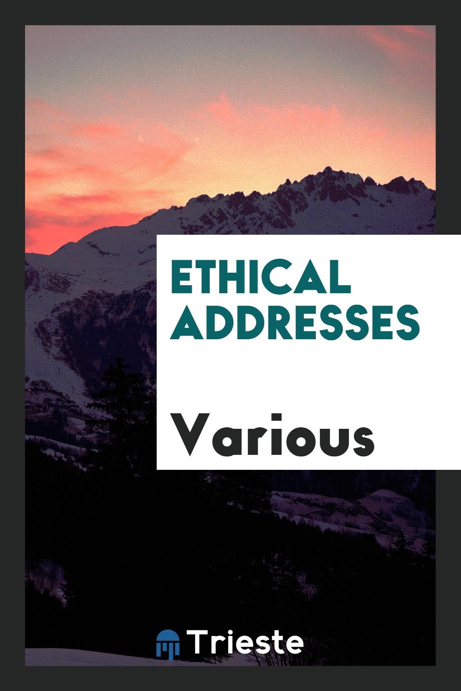 Ethical addresses