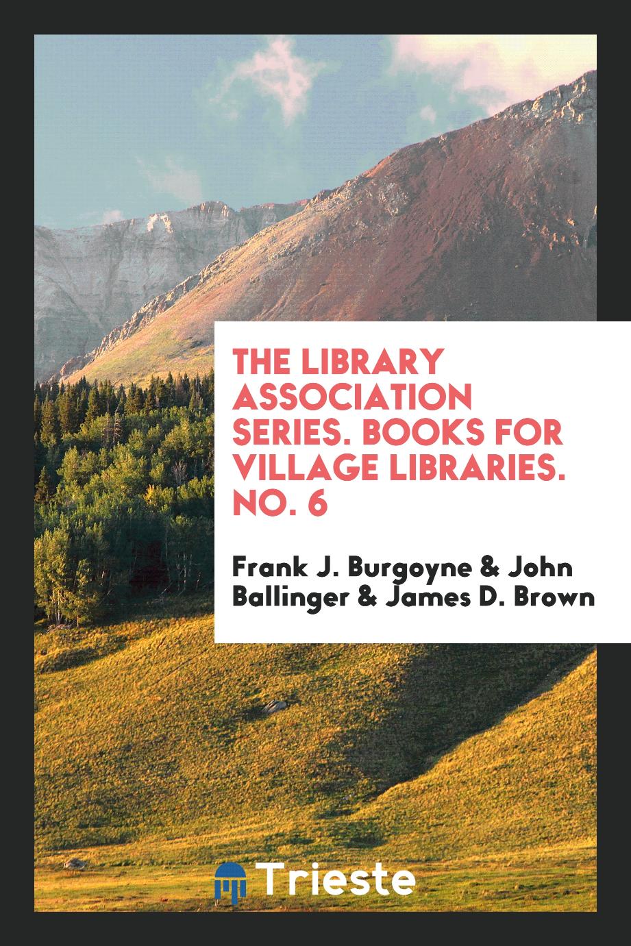 The library association series. Books for Village Libraries. No. 6