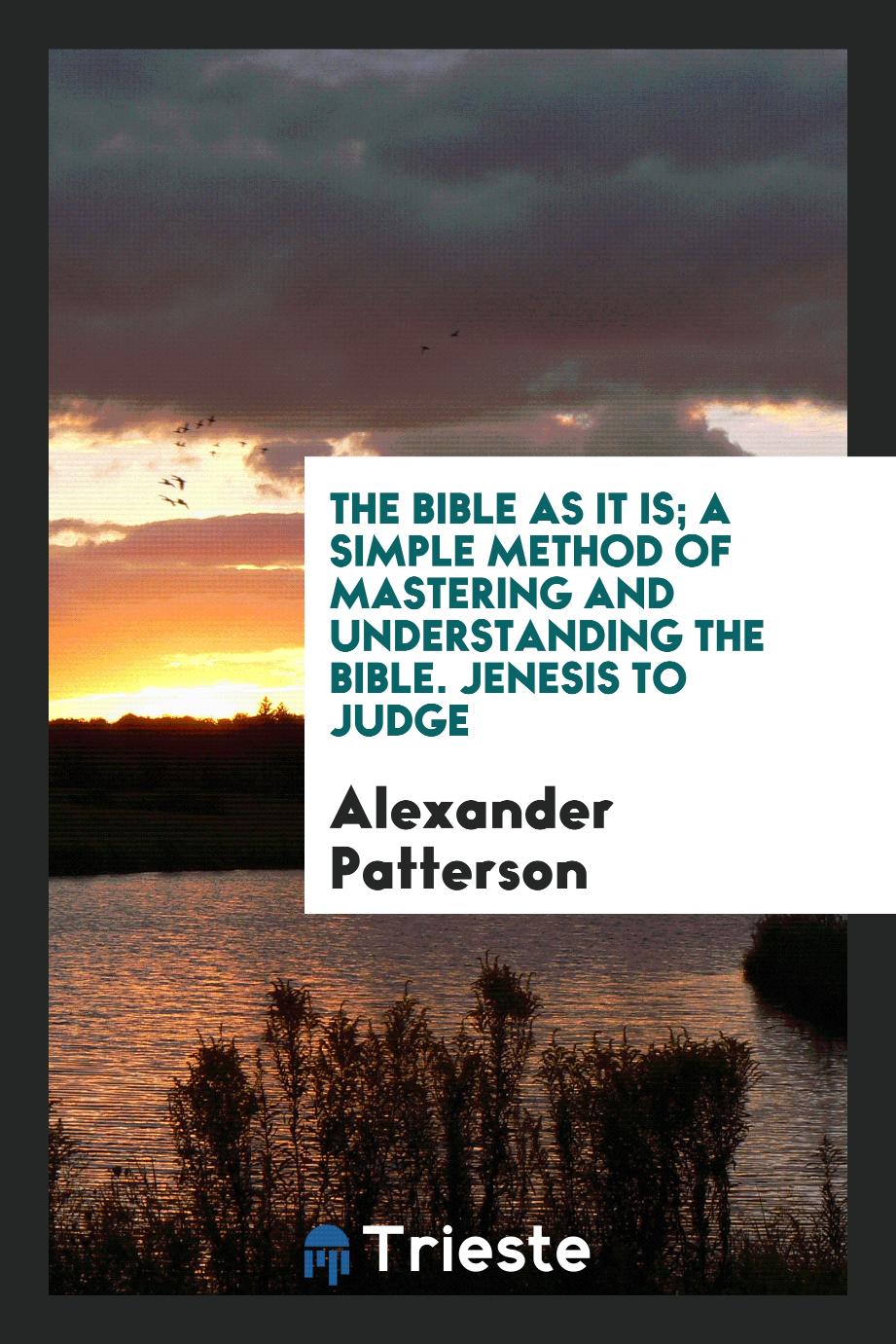 Alexander Patterson - The Bible as it is; a simple method of mastering and understanding the Bible. Jenesis to Judge