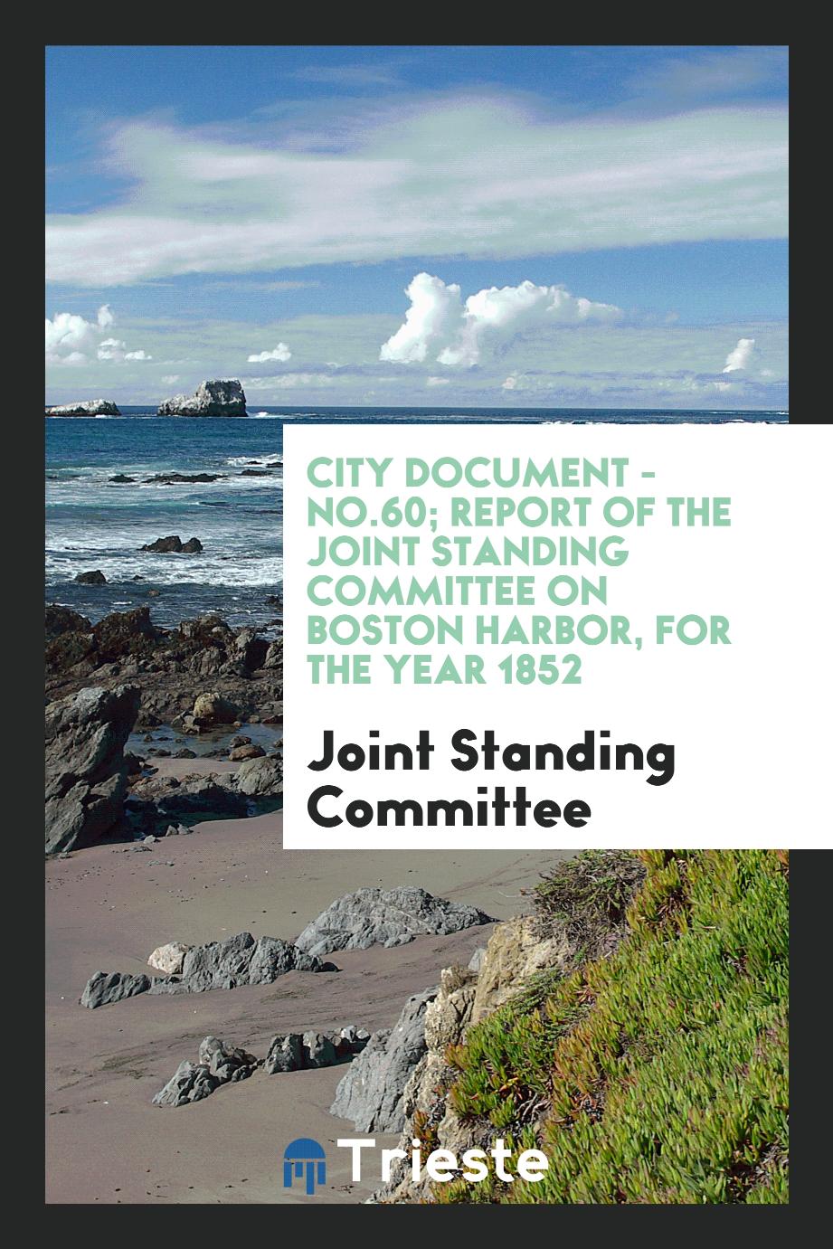 City Document - No.60; Report of the Joint Standing Committee on Boston Harbor, for the Year 1852