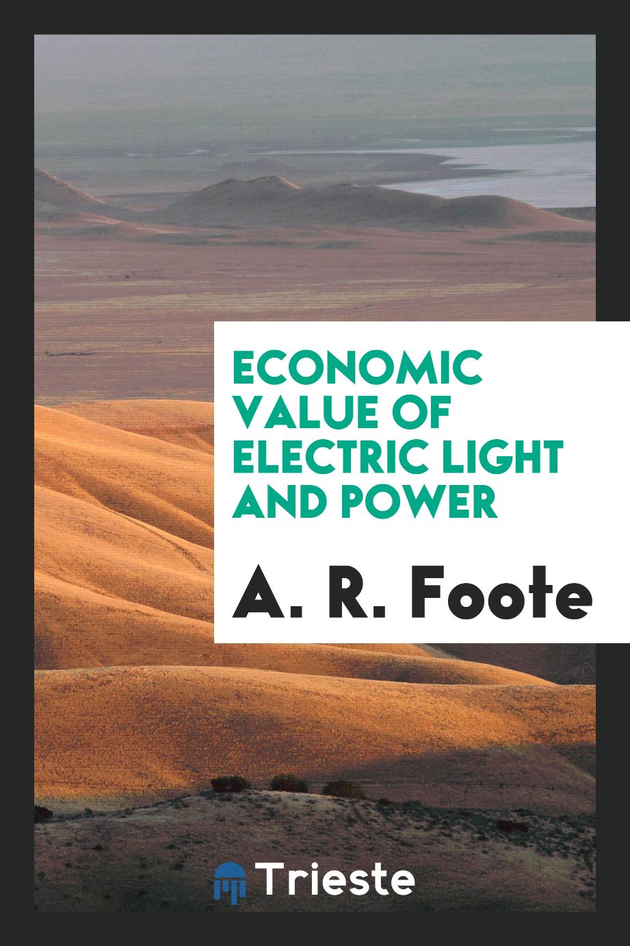 Economic Value of Electric Light and Power