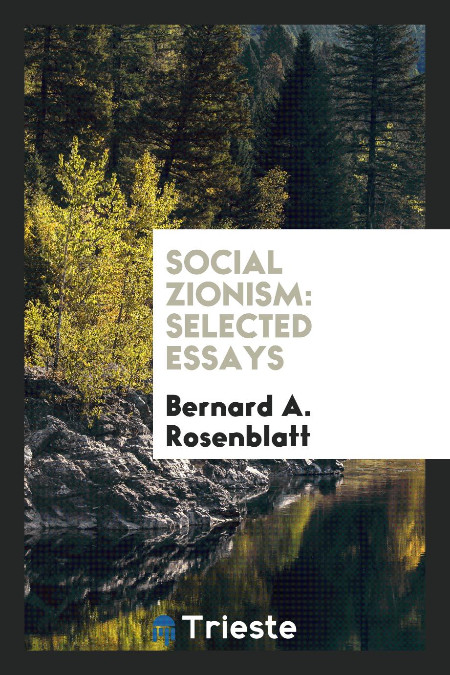 Social Zionism: Selected Essays