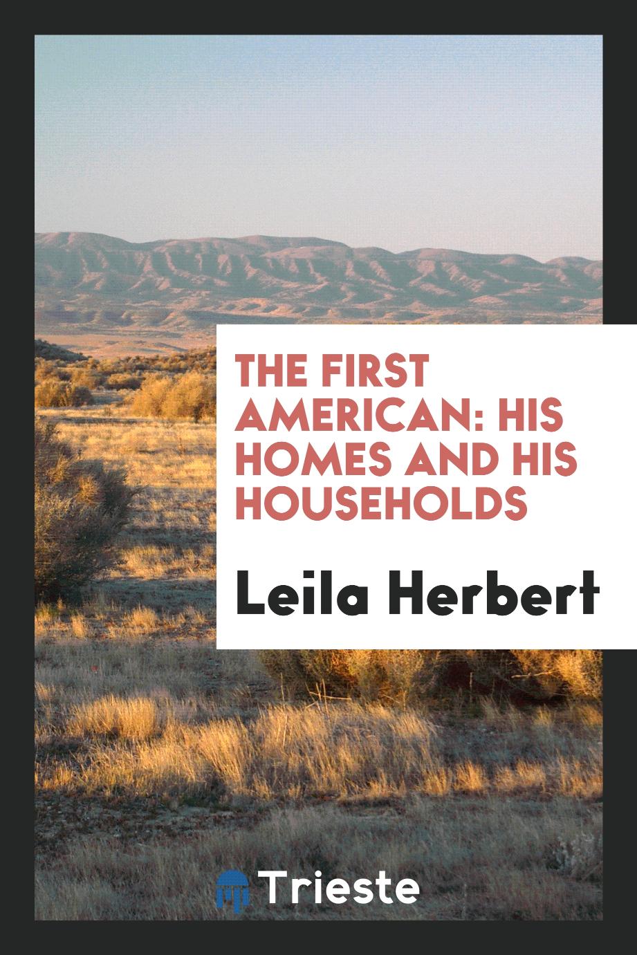 The First American: His Homes and His Households