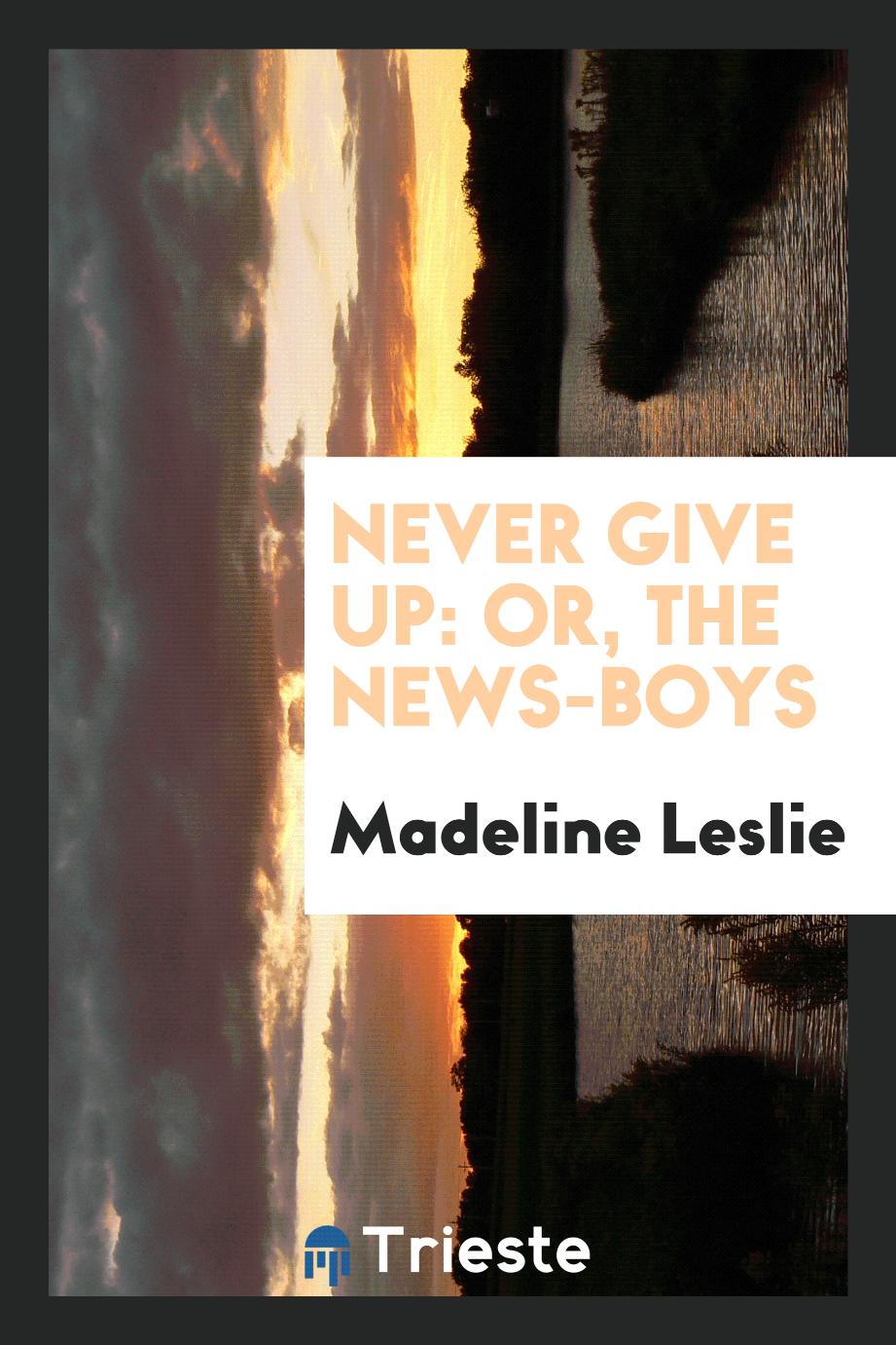 Never give up: or, the news-boys