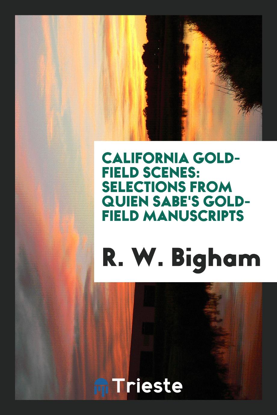 California gold-field scenes: selections from Quien Sabe's gold-field manuscripts