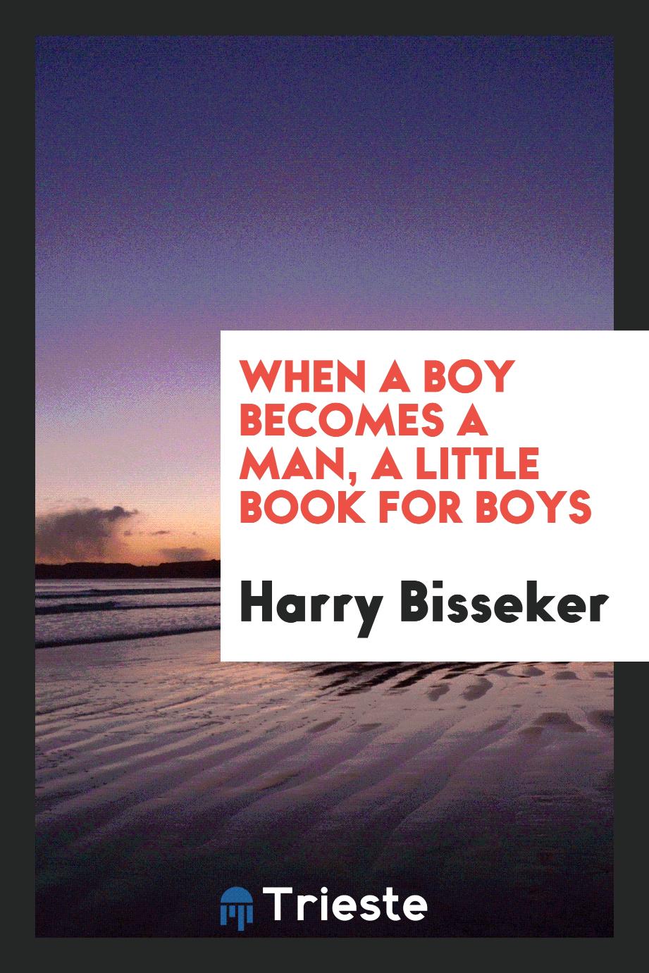 When a boy becomes a man, a little book for boys