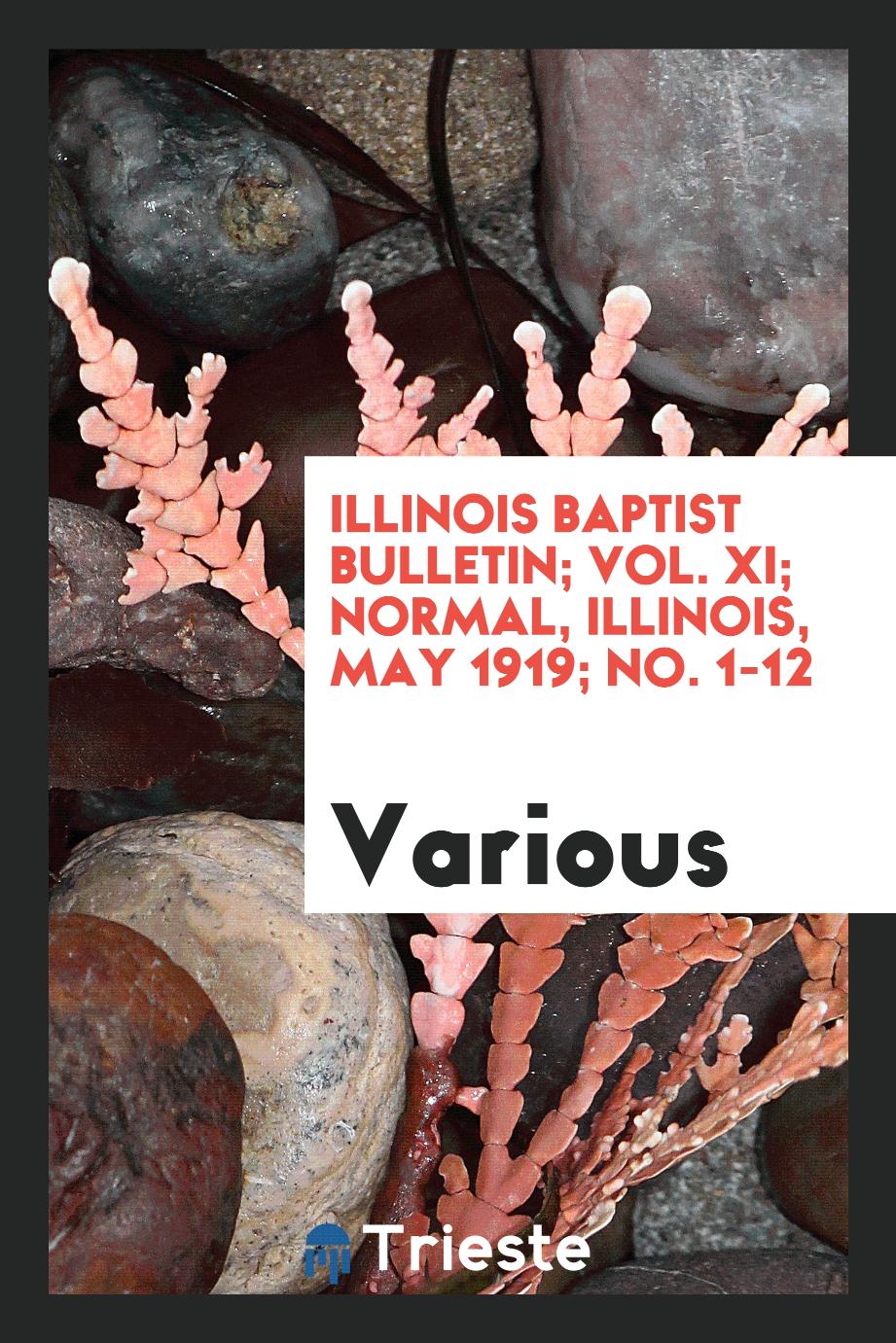 Illinois Baptist bulletin; Vol. XI; Normal, Illinois, may 1919; No. 1-12