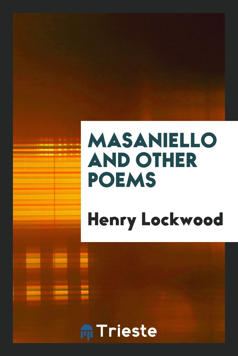 Masaniello and other poems