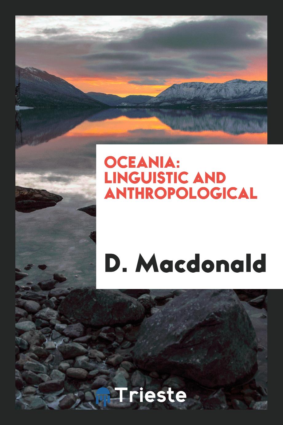 D. Macdonald - Oceania: Linguistic and Anthropological