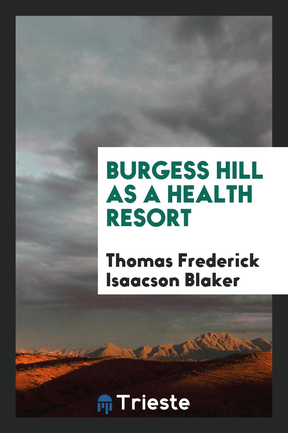 Burgess Hill as a health resort